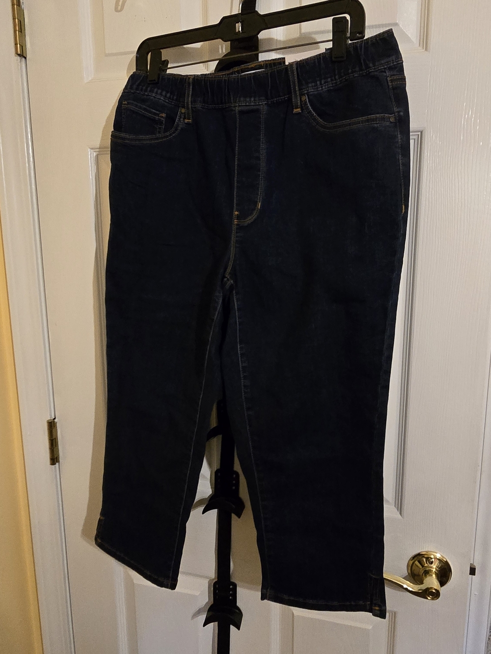 croft & barrow Dark Blue Pull-On Ankle Jeans